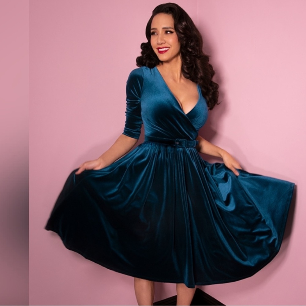 Vixen by Micheline Pitt Teal Dress